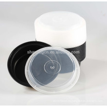 Amazon Round Plastic - Contenedor de preparación de comidas / Food Saver con tapa transparente, a prueba de fugas, recipiente de plástico apto para microondas